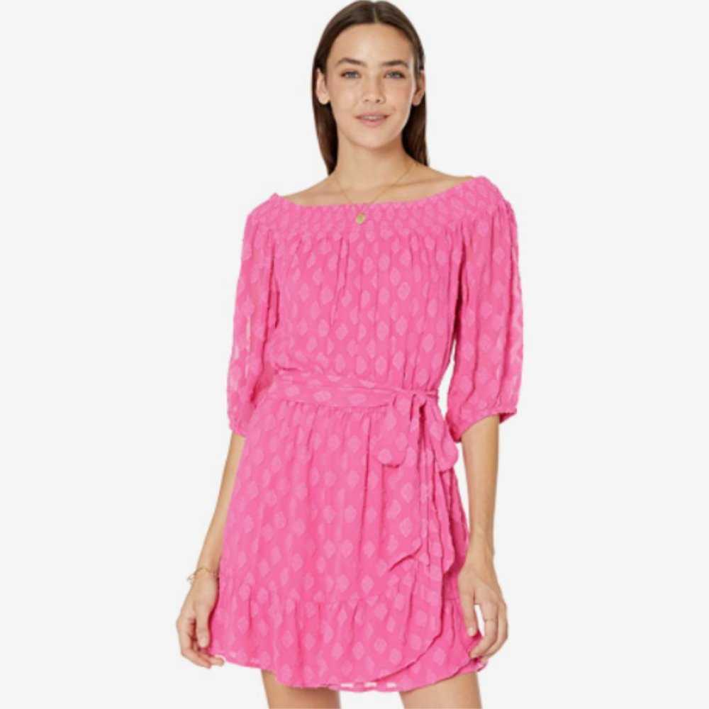 SOLD NWT Lilly Pulitzer Rochelle Romper Dress Plumeria Pink - Picture 3 of 14